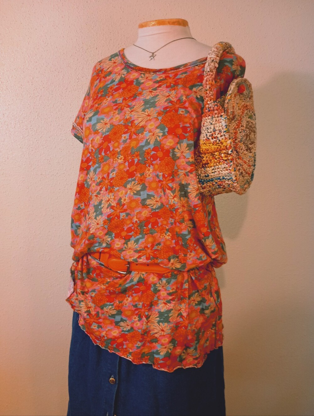 Ultra-bright Floral Natural-Fiber Tunic from Natural Life
